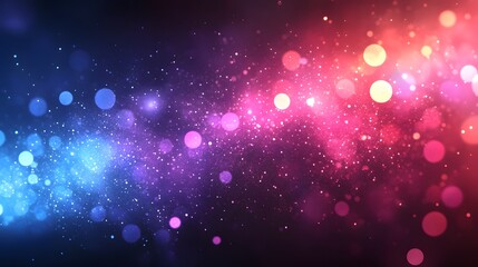 Leinwandbilder - Dazzling Interstellar Bokeh Explosion of Colorful Radiant Particles on Dark Background for Festive or Fantasy Art  Abstract dynamic and visually striking image evoking a sense of magic mystery