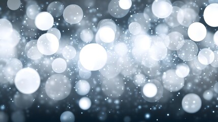 Aufkleber - Enchanting winter wonderland scene with glittering snowflakes dancing in the air and shimmering bokeh style lights creating a magical serene and festive atmosphere