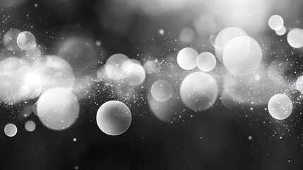Leinwandbilder - Ethereal abstract bokeh lights glistening and shimmering in a dreamy winter wonderland atmosphere  Magical captivating gradient of soft luminous lights against a dark mysterious background