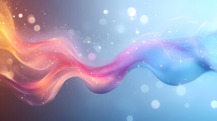 Fototapete - Mesmerizing and captivating abstract waves of vibrant colorful digital fluid art  Shimmering luminescent and ethereal backdrop with a futuristic dynamic and enchanting energy  Flowing