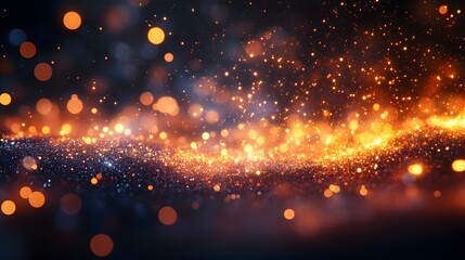 Poster - Mesmerizing cosmic explosion of shimmering glittering celestial sparks in a dramatic dark night sky  Vibrant fiery bursts of light and energy creating a stunning hypnotic galactic display