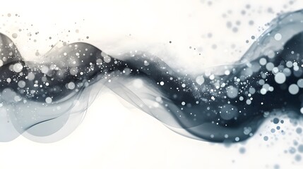 Leinwandbilder - Mesmerizing fluid waves of ethereal bokeh and holographic lights in a futuristic abstract dreamscape  Glowing iridescent gradients swirling energy and a sense of mystical tranquility  An immersive
