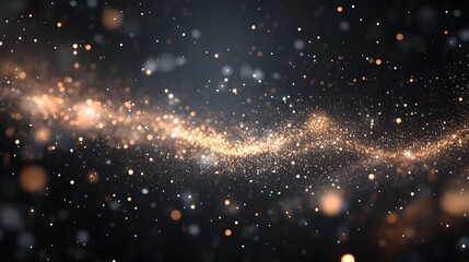 Poster - Mesmerizing display of shimmering glittering celestial stardust illuminating the captivating darkness of the cosmos creating a breathtaking otherworldly scene of natural wonder and beauty