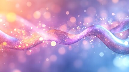 Leinwandbilder - Mesmerizing waves of ethereal celestial sparkles dance across a captivating vibrancy of fluid shimmering light and color in an immersive transcendent visual experience