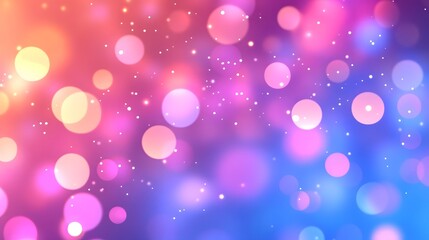 Aufkleber - Soft Blurred Abstract Bokeh Lights in Bright Vibrant Colorful Holiday Mood with Glittering Sparkly Texture