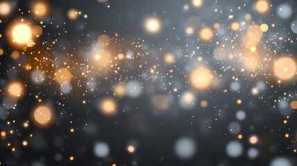 Leinwandbilder - Sparkling glitter bokeh abstract night lights in a festive golden background  Shiny luminous and dazzling effect perfect for holiday party Christmas New Year or birthday event wallpaper design