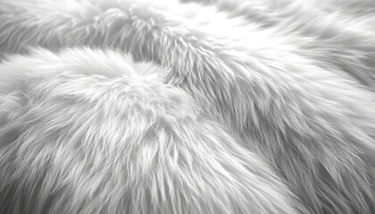 Wall Mural - Soft White Fur Texture Background Image