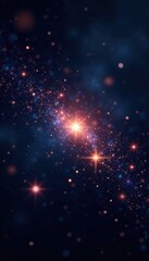 Wall Mural - Close-up view of glittering stars against inky black , cosmic, universe, beautiful