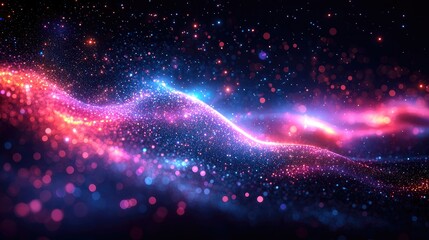 Wall Mural - cosmic sparkle: a vibrant journey through the universe