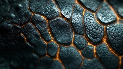 Wall Mural - A vector illustration of a cybernetic dinosaur skin texture with a fusion of organic scales and mechanical implants.