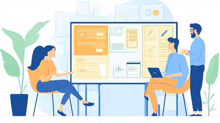 A UX designer conducts user interviews and surveys, emphasizing user research and user-centered design approaches.