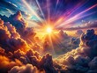 © Man888 - Celestial Convergence: Radiant Light Piercing Dramatic Cloudscape