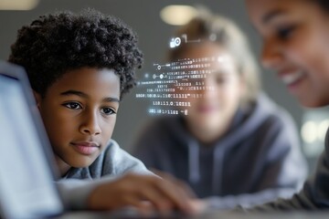 Young Coder Focuses on Digital Program, Creating Innovative Software Solutions Skillfully