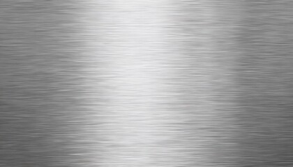 Poster - brushed metal texture background with horizontal grain pattern, industrial steel surface for design, printing, and 3d rendering