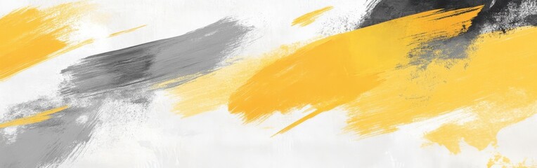 Aufkleber - Soft overlapping pencil strokes create a dynamic abstract artwork with shades of yellow, gray, and black in a minimalistic composition