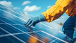 © Boonart - AIenhanced gloves assisting a technician in delicate solar panel repairs