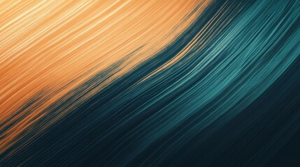 Fototapete - Gradient of elegant pencil strokes blending faint amber and teal for a modern artistic expression