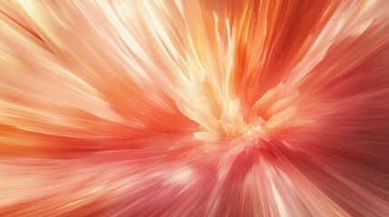 Poster - Elegant amber and pink strokes blend beautifully in soft negative space creating a vibrant abstract composition