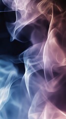 Poster - Abstract bokeh effect in deep blue hues creates a serene and enchanting atmosphere with swirling patterns