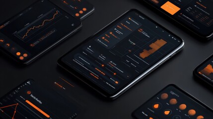 Poster - Modern mobile design showcasing sleek user interface and analytics for tech enthusiasts and professionals