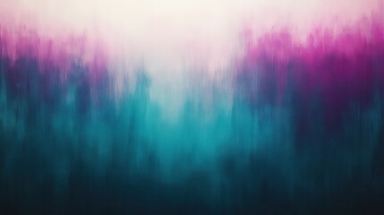 Poster - Vertical abstract blur blending hues of turquoise and purple in a minimalist composition
