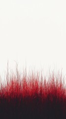 Poster - Fiery red grass fades into darkness, creating a stunning abstract effect at sunset
