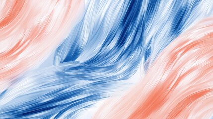 Fototapete - Colorful brushstrokes create an abstract wave pattern with soft pencil strokes for a dynamic artistic display
