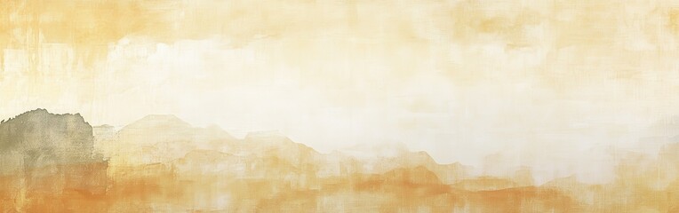 Poster - Soft monochromatic landscape in pastel amber hues captures the essence of calm and tranquility