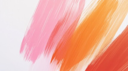 Fototapete - Expressive gradient of minimalist pencil strokes showcasing vibrant hues of pink, orange, and white tones in abstract composition