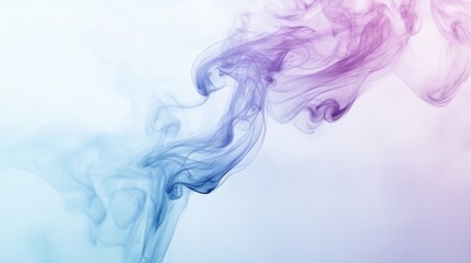 Poster - Soft pastel blue and lavender haze with elegant swirls creating a calming atmosphere at twilight