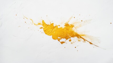 Aufkleber - Bold golden texture spreads across a minimalist white background, creating an abstract visual experience