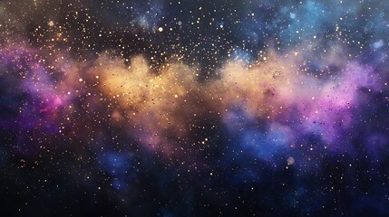 Colorful nebula in outer space