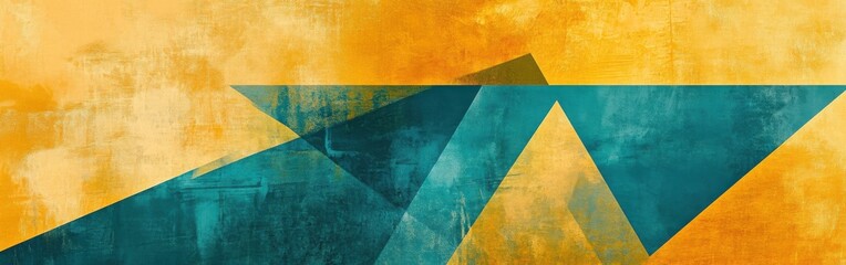 Aufkleber - Soft pencil strokes in amber and teal create abstract shapes that evoke serenity and creativity in a fluid design