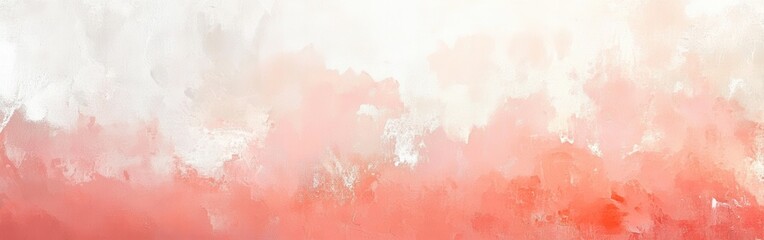 Poster - Pastel coral and amber haze blending softly across a tranquil sky at sunset