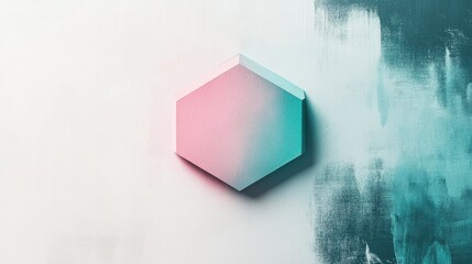 Poster - Negative space design featuring a pencil on a minimalist background with soft colors