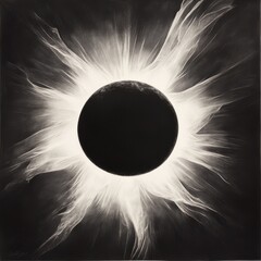 Wall Mural - stunning solar eclipse showcases the sun's corona glowing brilliantly in the sky