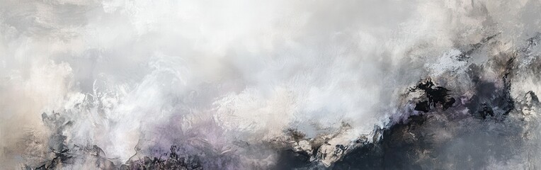 Poster - Mystical abstract art featuring smoky gray hues evoking a dreamlike atmosphere