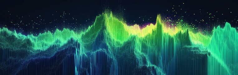 Poster - Futuristic gradient background transitioning through vibrant colors and textures in a seamless pattern