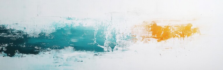 Poster - Minimalist white canvas featuring a single pencil in a serene creative workspace