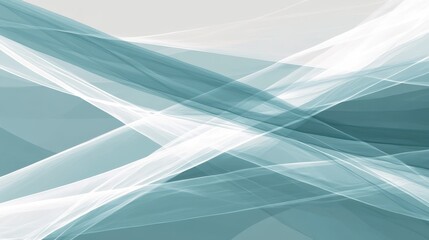 Aufkleber - Muted gray and teal pencil strokes create a calming abstract composition in a serene artistic setting