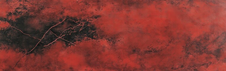 Leinwandbilder - Textured grunge background with vibrant red hues and dark accents for artistic design inspiration