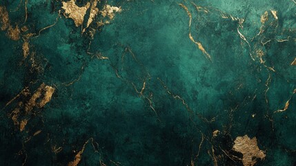 Aufkleber - Luxurious emerald green textured background with subtle gold accents creating a rich and elegant visual experience