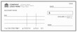© bibin - Empty money cheque. Bank check. check book template with pattern and blank fields. Currency payment coupon, US dollar check background.
