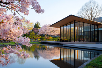 Wall Mural - P A serene view of a traditional Japanese gar