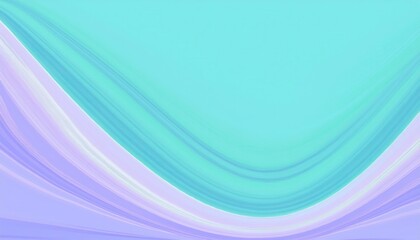 Poster - gentle pastel wave with gradient blend in teal and lavender for modern abstract background or calming digital art