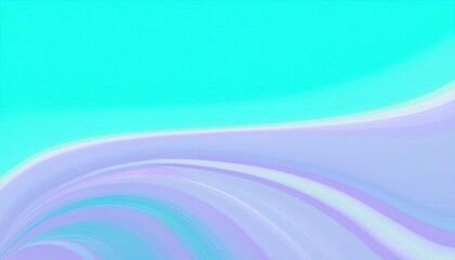 Fototapete - gentle pastel wave with gradient blend in teal and lavender for modern abstract background or calming digital art