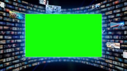 Poster - content, video, image, editing, title, template, screen, chromakey compositing, green screen, theater, digital, virtual reality, vr, museum, distribution, work, art, television, broadcast, reporting, 
