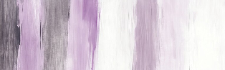 Poster - Elegant gray and lavender brush strokes create a calming abstract composition