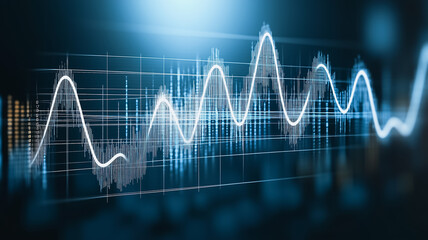 Wall Mural - Dynamic Data Visualization: Abstract Stock Chart Pattern