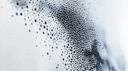 Fototapete - Monochromatic halftone dots transitioning from light to dark create a striking visual effect